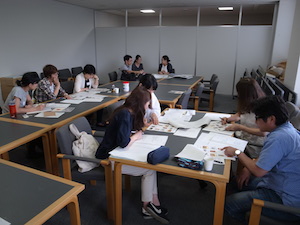 昨年のワークシート製作時の様子