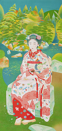 土田麦僊《舞妓林泉》1924年　京都国立近代美術館蔵　*前期展示