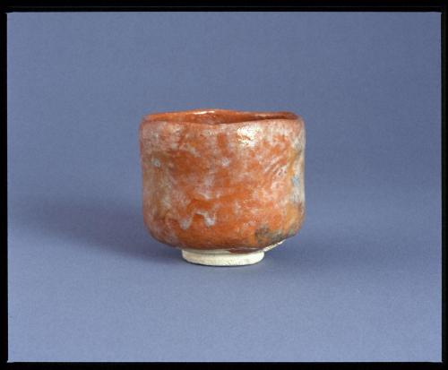 清寧軒焼　赤楽茶碗  銘「福禄寿」