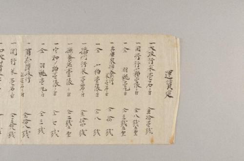 紀伊国海士郡塩津浦船仲間運賃定書