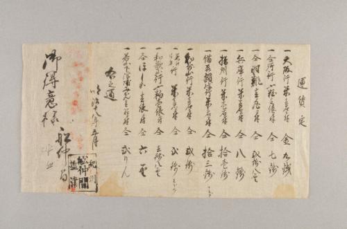 紀伊国海士郡塩津浦船仲間運賃定書