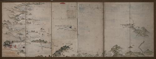 紀州熊野浦捕鯨図屏風