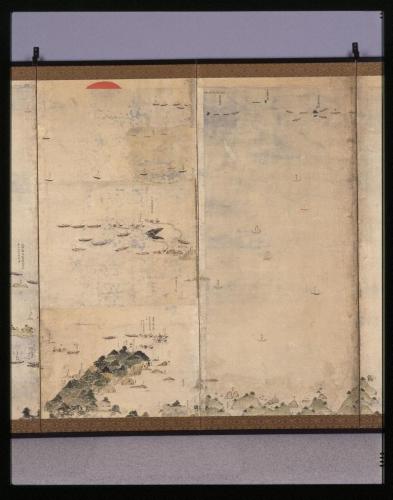 紀州熊野浦捕鯨図屏風