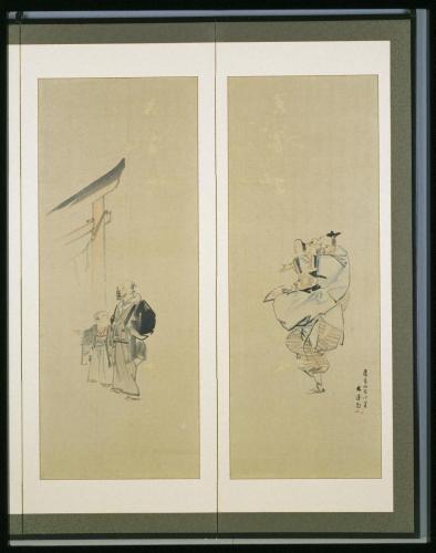 月次風俗図屛風　