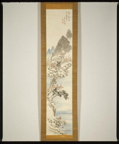 秋景山水図
