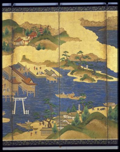 厳島和歌浦図屛風