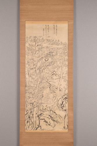 明恵上人像(樹上座禅像)模本