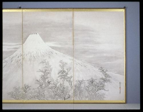 富岳図屛風/梅石図屛風