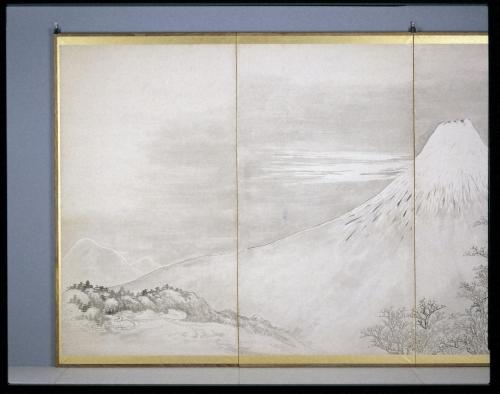 富岳図屛風/梅石図屛風