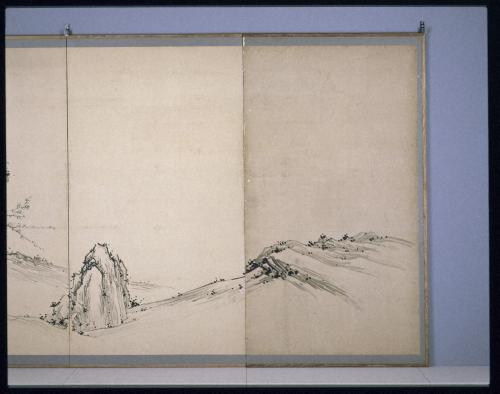 富岳図屛風/梅石図屛風