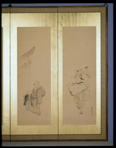 月次風俗図押絵貼屛風
