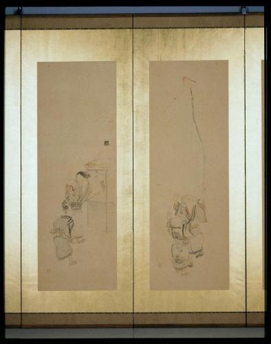 月次風俗図押絵貼屛風