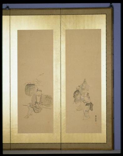 月次風俗図押絵貼屛風