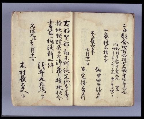 紀伊国那賀郡動木村御検地帳写
