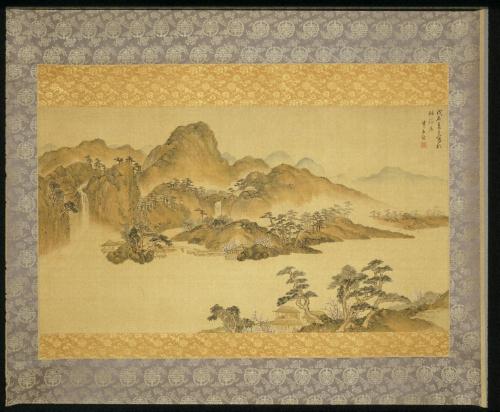 春景山水図
