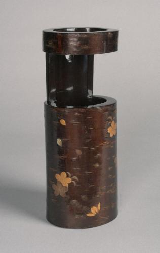 金銀蒔絵桜一重切花生