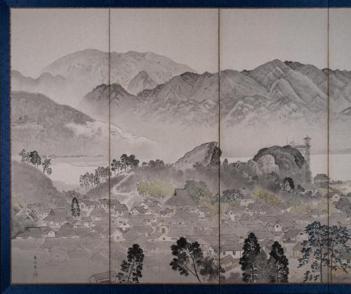 和歌浦図屏風　堀田象雲筆