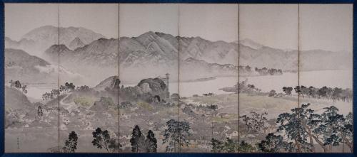 和歌浦図屏風　堀田象雲筆