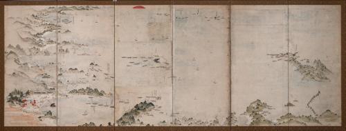 紀州熊野浦捕鯨図屏風