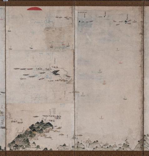 紀州熊野浦捕鯨図屏風