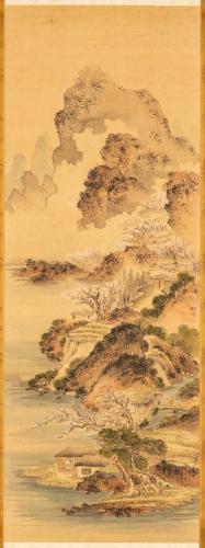 春景山水図
