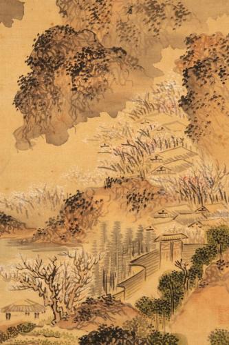 春景山水図