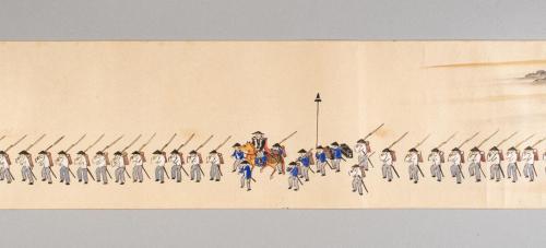 芸州広島ヨリ江波御船場迄御行列画図