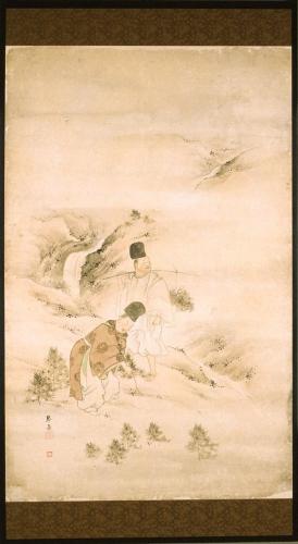 萩と桔梗図・子日遊図