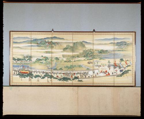 和歌祭図屏風