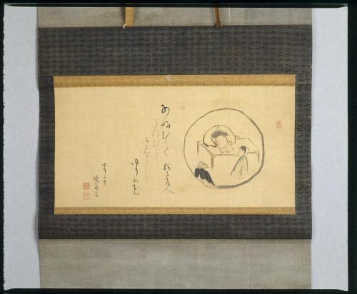 俳画「百合之花」