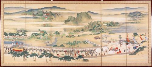 和歌祭図屏風