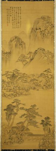 金箋山水図