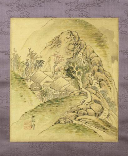 春景山水図　