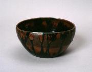 太田焼　鉄釉沓形鉢
