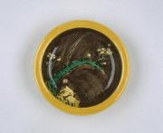 交趾釉月梅図皿