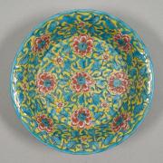 三楽園焼  更紗手兜鉢