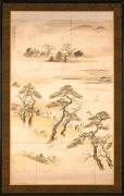 和歌山城西之丸襖下絵(鷹匠図)