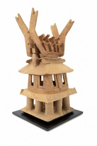 ３分割焼成の家形埴輪