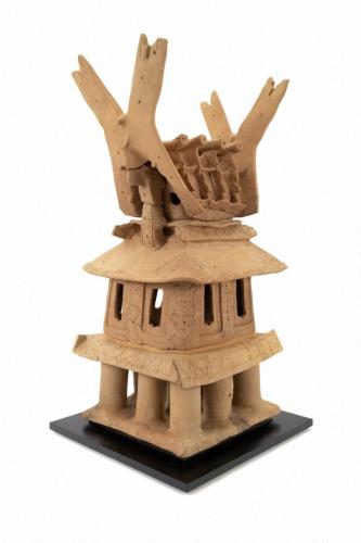 ３分割焼成の家形埴輪