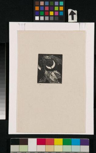 月夜（『月映』創刊 あいさつ状  裏表紙絵 別摺り）