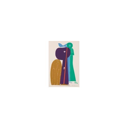 高井貞二石版画集『ニューヨーク』 6 「ペット」