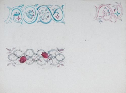 ［馬車の挿絵］［唐草模様図案］