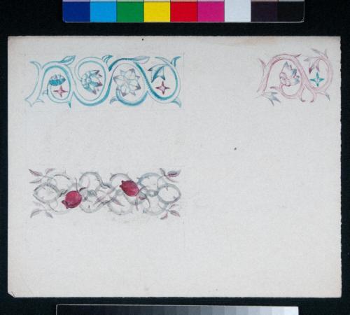 ［馬車の挿絵］［唐草模様図案］