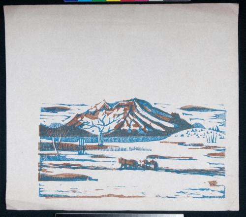 ［馬橇が通る風景］