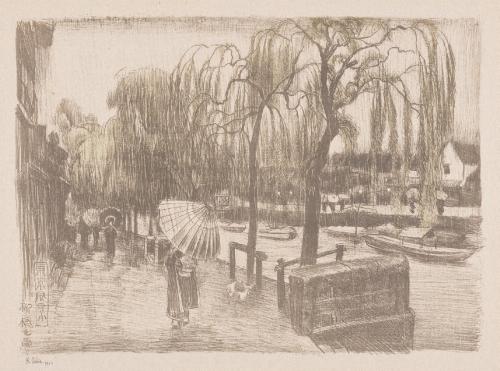 『東京風景』七　柳橋之雨