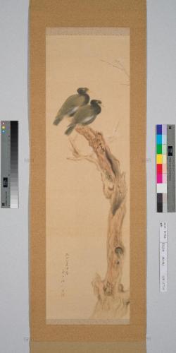 ［老梅叭々鳥図］