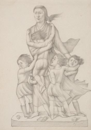 ［吉岡訓導像デッサン］