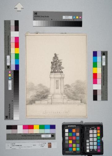 吉岡藤子先生殉職像正面図