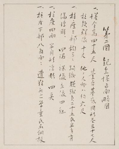 第二図　記念塔正面略図 / No.2 / ［関西風水害学園受難記念塔］