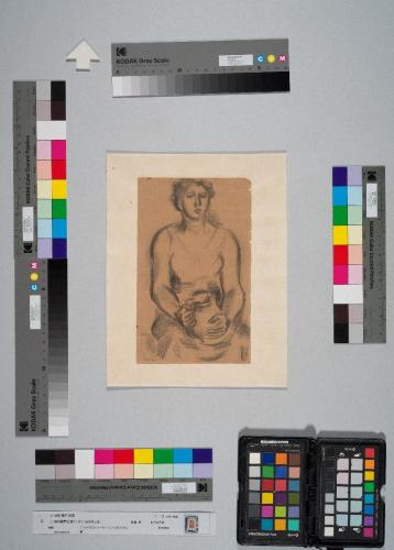 保田龍門旧蔵デッサン［壺を持つ女］